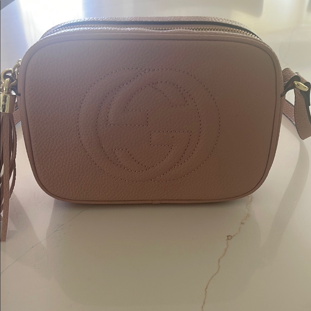 Gucci Light Pink Leather Crossbody Bag